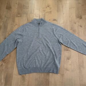 Brooks Brothers Men's Blue Zip-Up Sweater